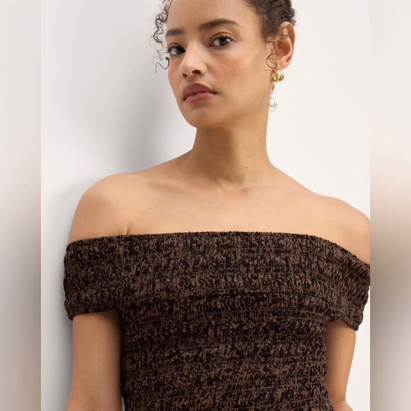 Everlane The Gauze Off The Shoulder Dress - Picture 2 of 12